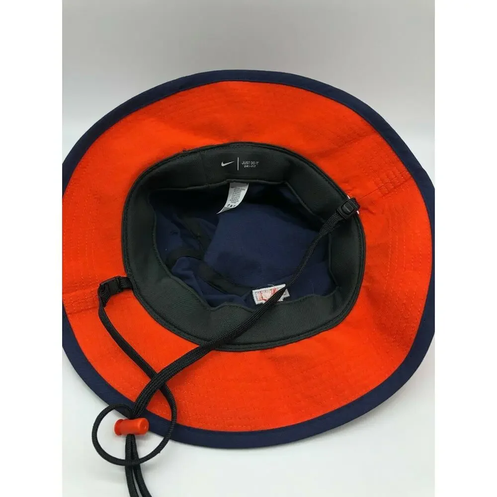Nike Football Drawstring Bucket Hat Blue/Orange Adult Unisex M CT0268 419